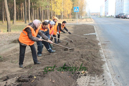 Во время субботника облагородили ул. Сташкевича