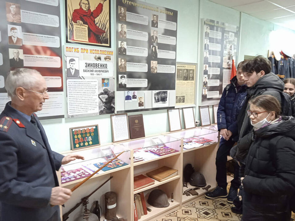 За прошлый год в музейной комнате Осиповичского РОВД прошло более 10 экскурсий для школьников
