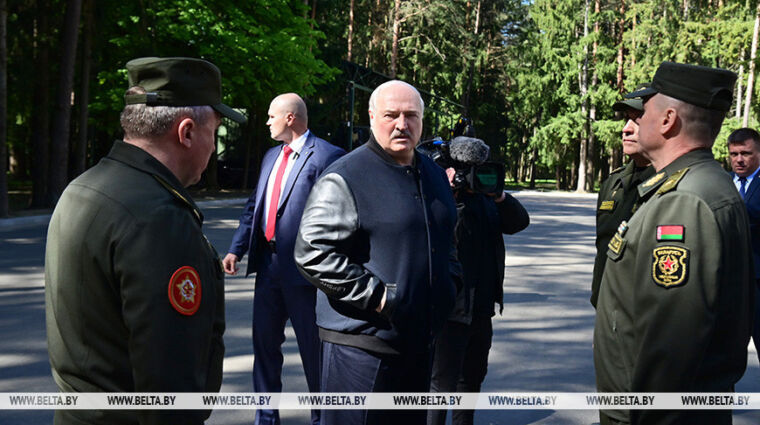 Лукашенко приехал на Центральный командный пункт ВВС и войск ПВО