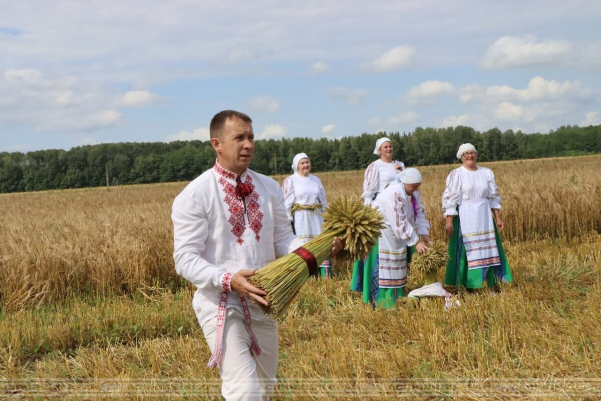 Са спадзяваннямі на добры ўраджай. У ААТ “ВязаўніцаАгра” адбылося свята “Зажынкі”