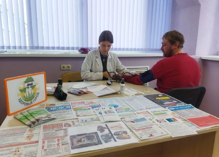 Акция «Контролируем давление – продлеваем жизнь!» прошла на базе ИООО«Кровельный завод «ТехноНИКОЛЬ»
