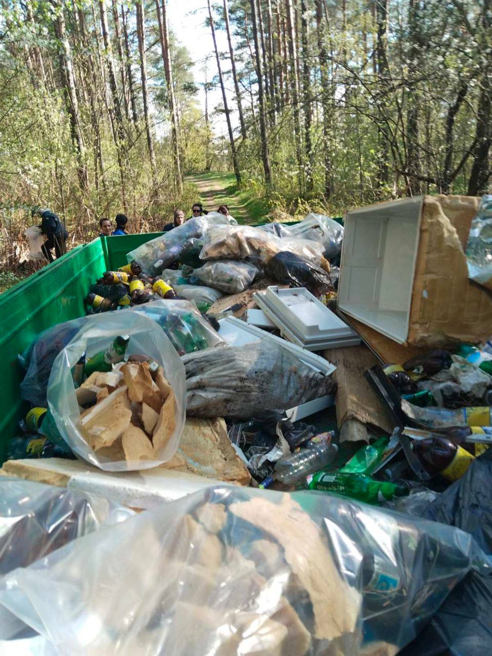В Осиповичах прошла акция по очистке лесополосы в районе водозабора «Северный»