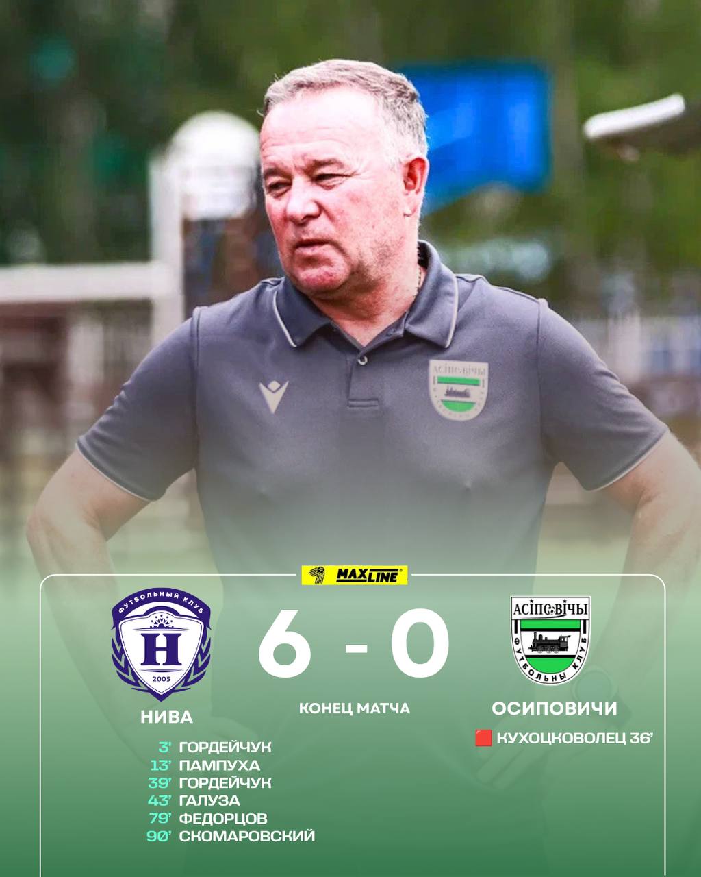 ФК “Нива” — ФК “Осиповичи” — 6:0